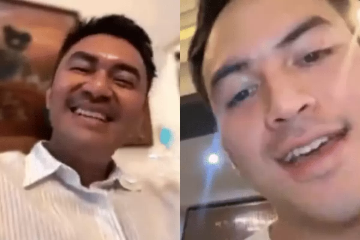 Cuplikan saat Anjasmara dan Rizky Nazar lakukan live streaming bareng. (Livestreaming/Anjasmara)