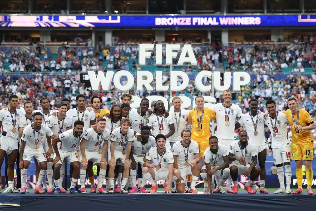 Inggris kalahkan France 6-4 di laga perebutan Juara ke 3 World Cup 2026, Minggu, 19 Juli 2026. (Instagram/@England)