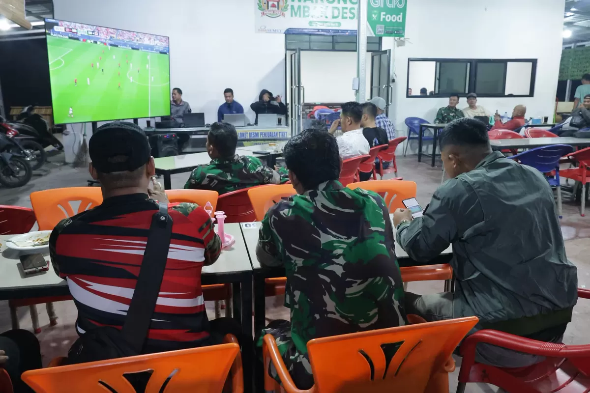 Dandim 02028 Asahan gelar nonton bareng semi final piala dunia. Minggu, 12 Juli 2026. (Ist)
