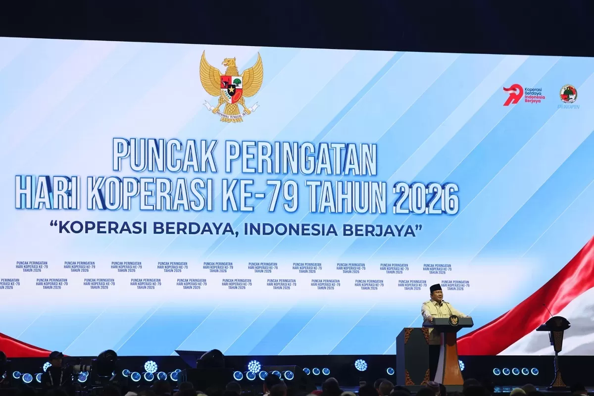 Presiden Prabowo Saat Memberikan Sambutan Pada Peringatan Hari Koperasi ke-79 (Dok. BAKOM RI)
