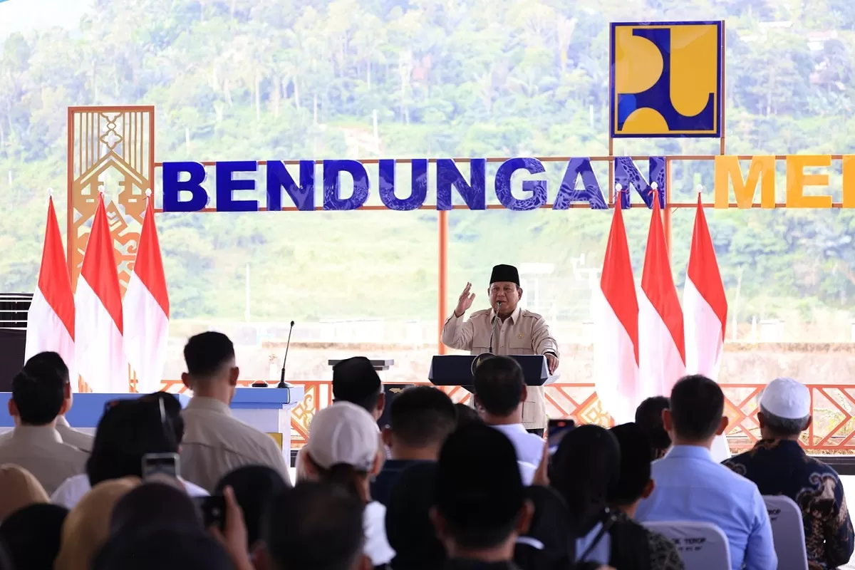 Presiden Prabowo Resmikan Bendungan Meninting (Dok. BAKOM RI)