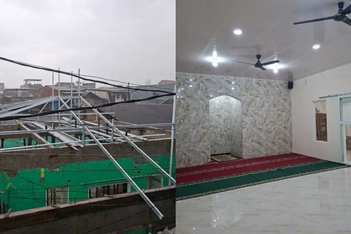 Promedia Group bersama SKI menghadirkan program "Ganti Atap Rumah Ibadah" untuk penggantian atap Musholla Al Barkah di Cakung, Jakarta Timur. (Dok. Promedia)