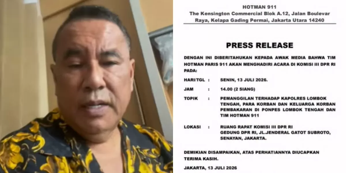 Menyoroti kasus dugaan pembakaran Santri di Lombok, Nusa Tenggara Barat (NTB) yang kini menuai sorotan pengacara, Hotman Paris. (Instagram.com/@hotmanparisofficial)