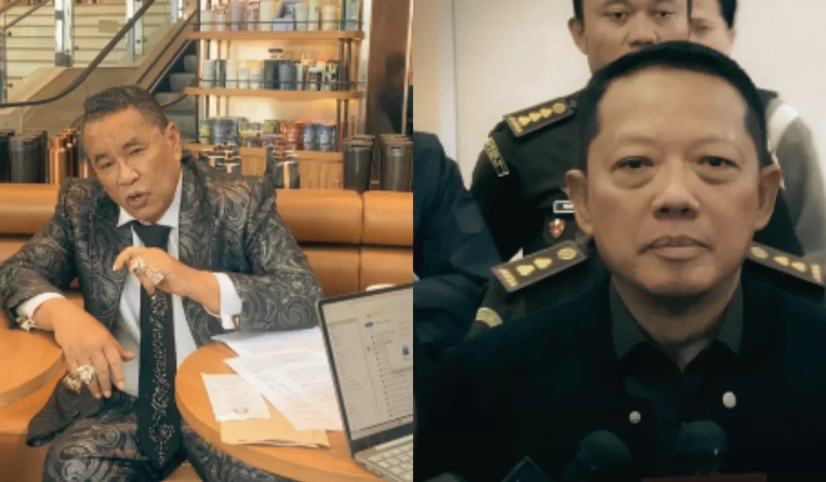Foto: Kiri: Eks Jampidsus Febrie Adriansyah. Kanan. Hotman Paris Hutapea yang mengaku telah resmi menjadi kuasa hukum dan mendampingi Febrie saat menjalani pemeriksaan sebagai tersangka di Kejaksaan. 