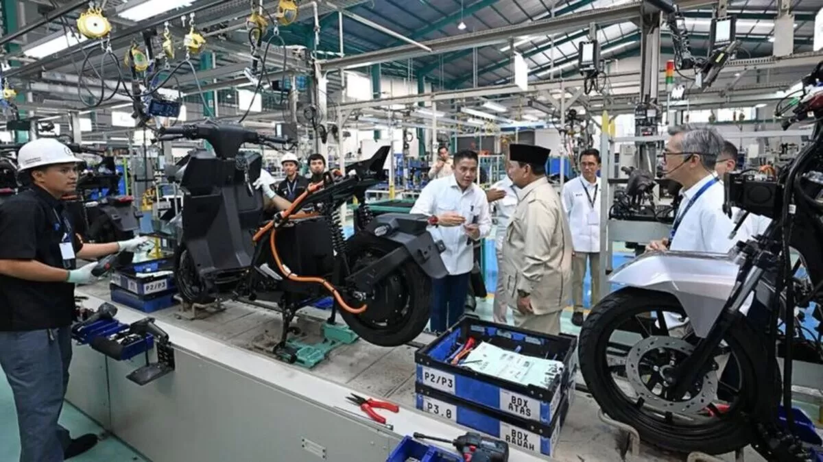 Presiden Prabowo Subianto saat peluncuran Motor Listrik Nasional (Molinas) pada Kamis (13/8/2026). (Dok: Sekretariat Presiden)