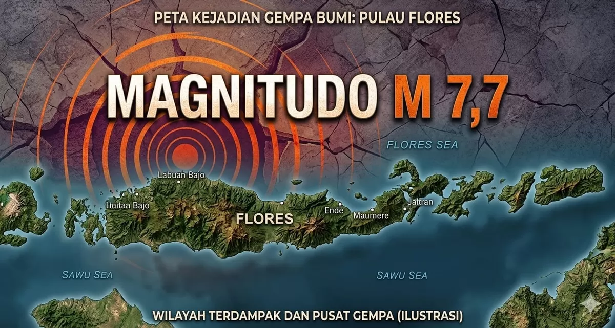 Ilustrasi gempa Flores. 