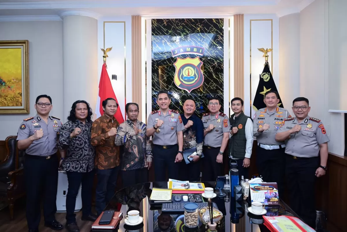 Polda Jambi Perkuat Sinergi dengan Asosiasi Ojol Nusantara, Dorong Kamseltibcarlantas dan Kamtibmas Kondusif. (Sumber: Hms Polda Jambi)