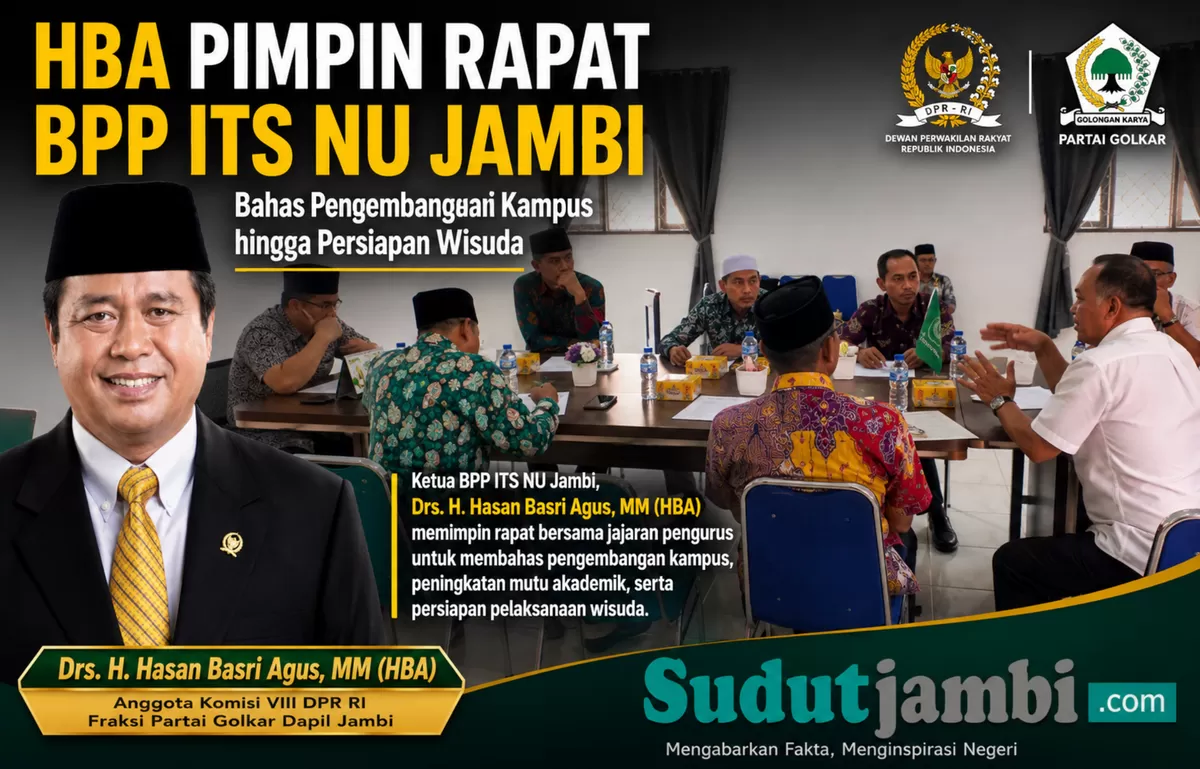 HBA Pimpin Rapat BPP ITS NU Jambi. (Doc. Sudutjambi.com)