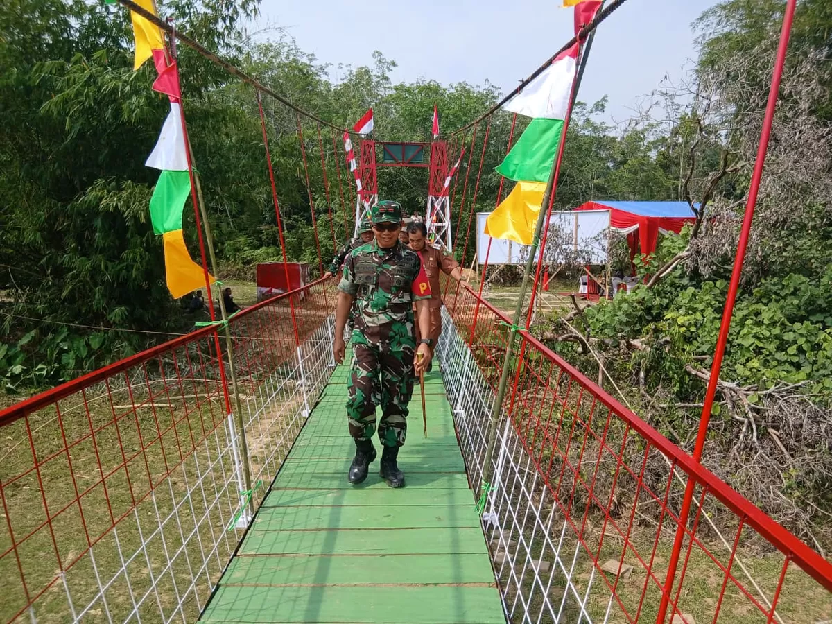 Danrem 042/Gapu Resmikan Jembatan 120 Meter dan Sumur Bor Hasil TMMD ke-129 di Bungo. (Doc. Penrem 042/Gapu)
