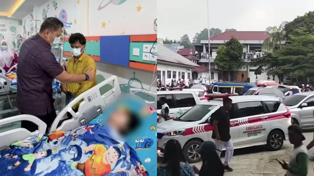 Kepala BGN menjenguk siswa korban keracunan MBG di Berastagi. (Instagram/sudaru_sudaryono - Threads/zumaahmad)