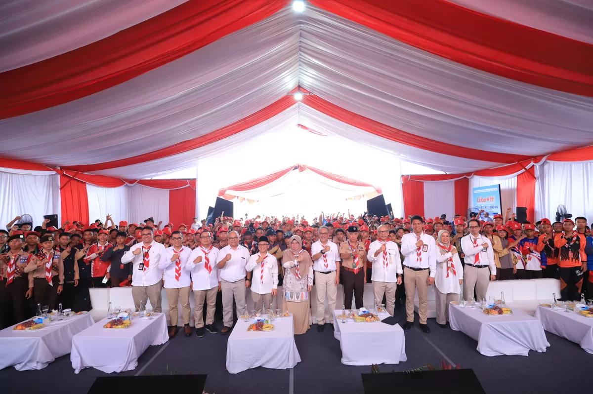 PERKUAT LITERASI KEUANGAN GENERASI MUDA MELALUI PRAMUKA CERDAS KEUANGAN DI JAMBORE NASIONAL XII 2026. (Doc. Hms OJK)