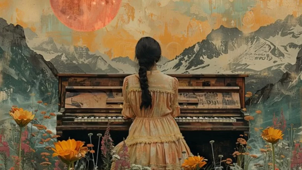 Ilustrasi perempuan muda sedang bermain piano. (Pexels)