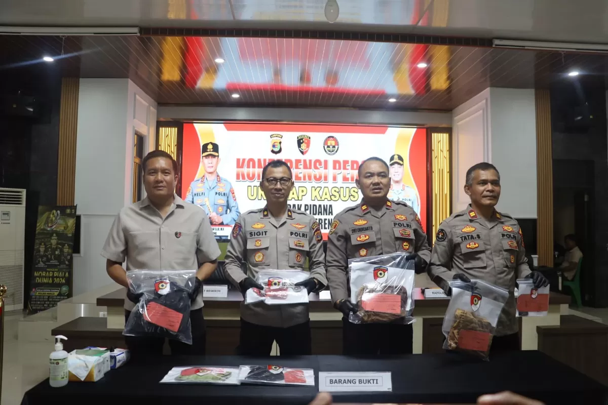 Foto: Konferensi Pers Polres Mesuji