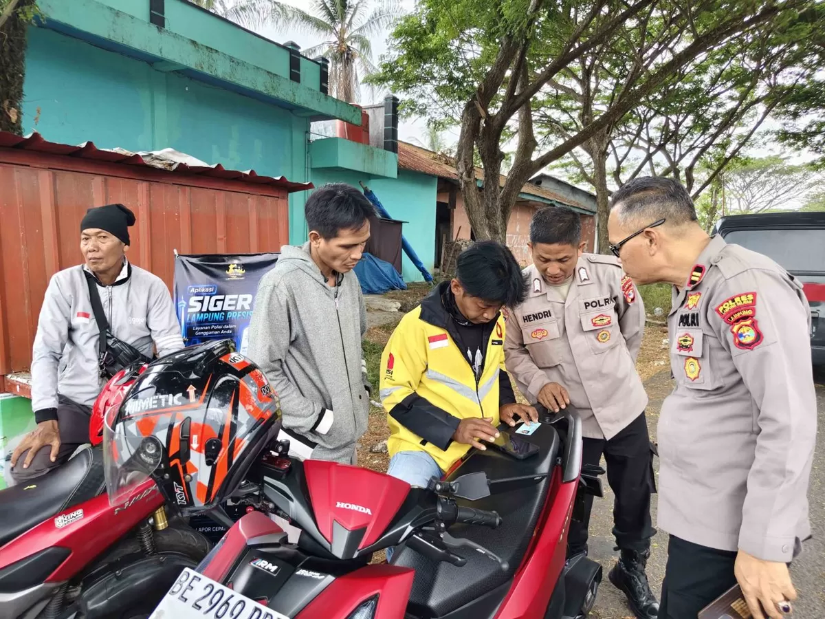 Foto: Sosialisasi Siger Lampung Presisi di Pangkalan Ojek