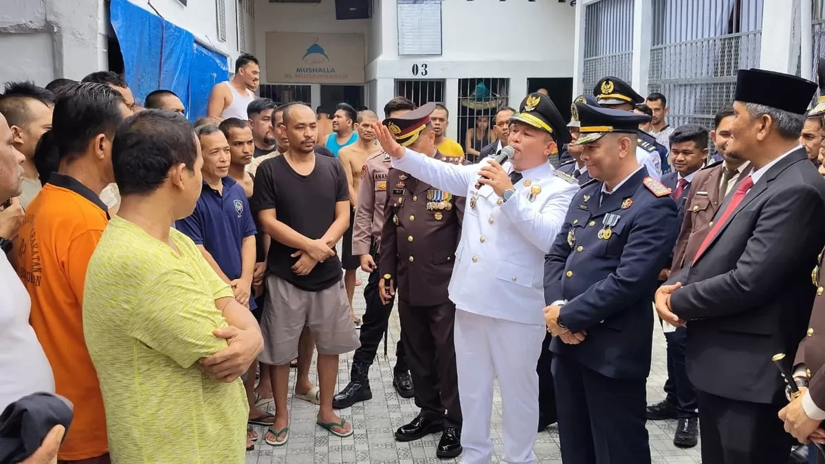 Bupati Ayahwa saat mengunjungi Lapas Kelas II B Lhoksukon di Gampong Kuta Lhoksukon 