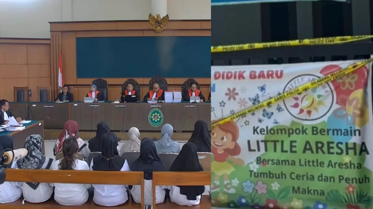 Sidang perdana kasus dugaan kekerasan anak di Daycare Little Aresha Yogyakarta. ( (YouTube/pnyogya - Threads/fadiyaisn))