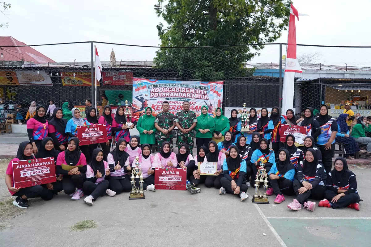 Semarak HUT Ke-81 RI, Korem 011/Lilawangsa Gelar Perlombaan Hiburan Untuk Prajurit, Persit dan Anak-anak
