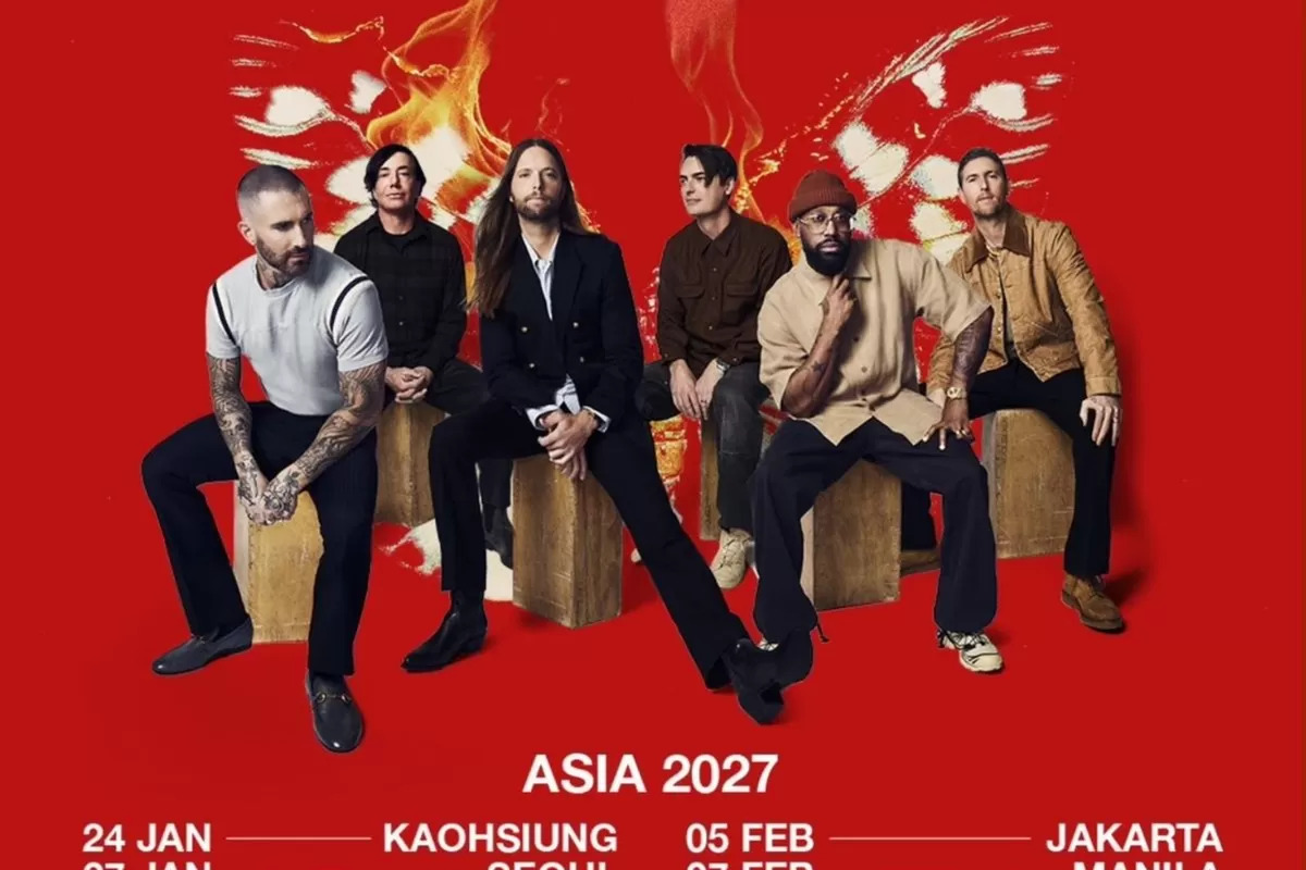 Maroon 5 Kembali ke Jakarta, Tur Asia 2027 Jadi Penanda Eksistensi di Tengah Era Streaming