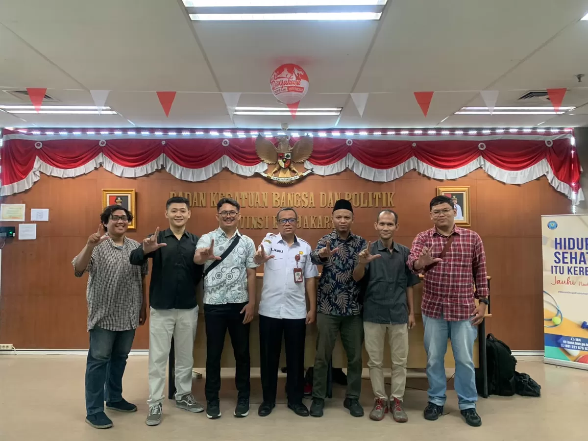 Jejak Bumi Indonesia Perwakilan Cabang Jakarta audiensi dengan Kesbangpol DKI Jakarta dalam rangka mendorong gagasan pemilu ramah lingkungan