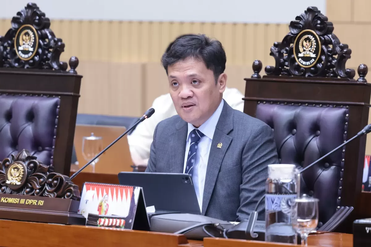 Ketua Komisi III DPR RI Habiburokhman saat rapat di Gedung DPR. (Foto: Devi/Karisma)