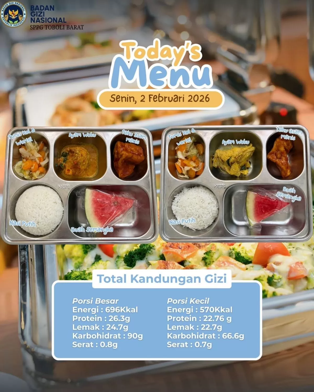 Berbagai faktor penyebab keracunan MBG bukan hanya persoalan SOP (Instagram @sppg_tobolibarat)