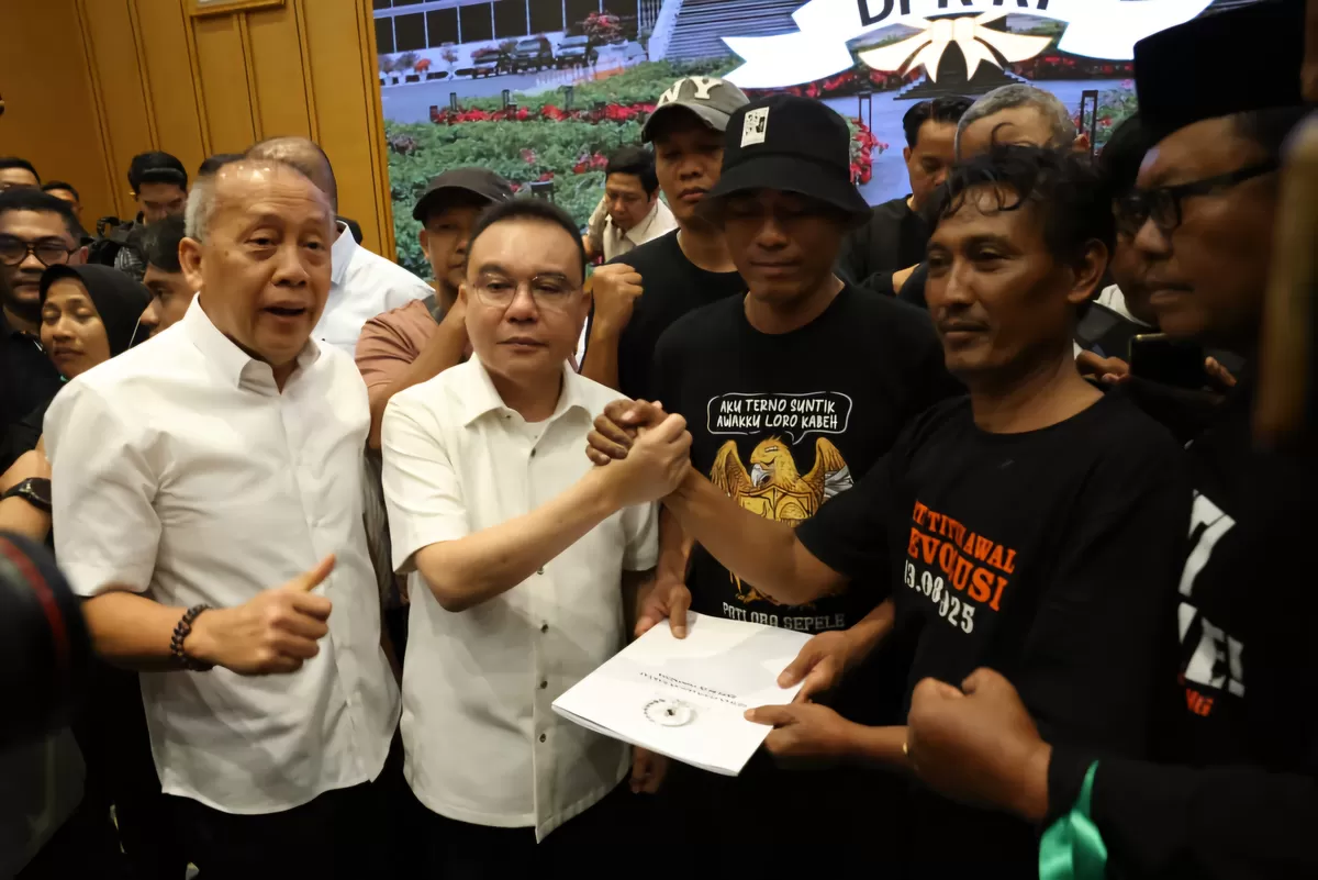 Sufmi Dasco saat bertemu dengan Aliansi Masyarakat Pati Bersatu (AMPB) di Gedung  DPR RI Senayan jakarta Kamis (27/8/2026).Istimewa