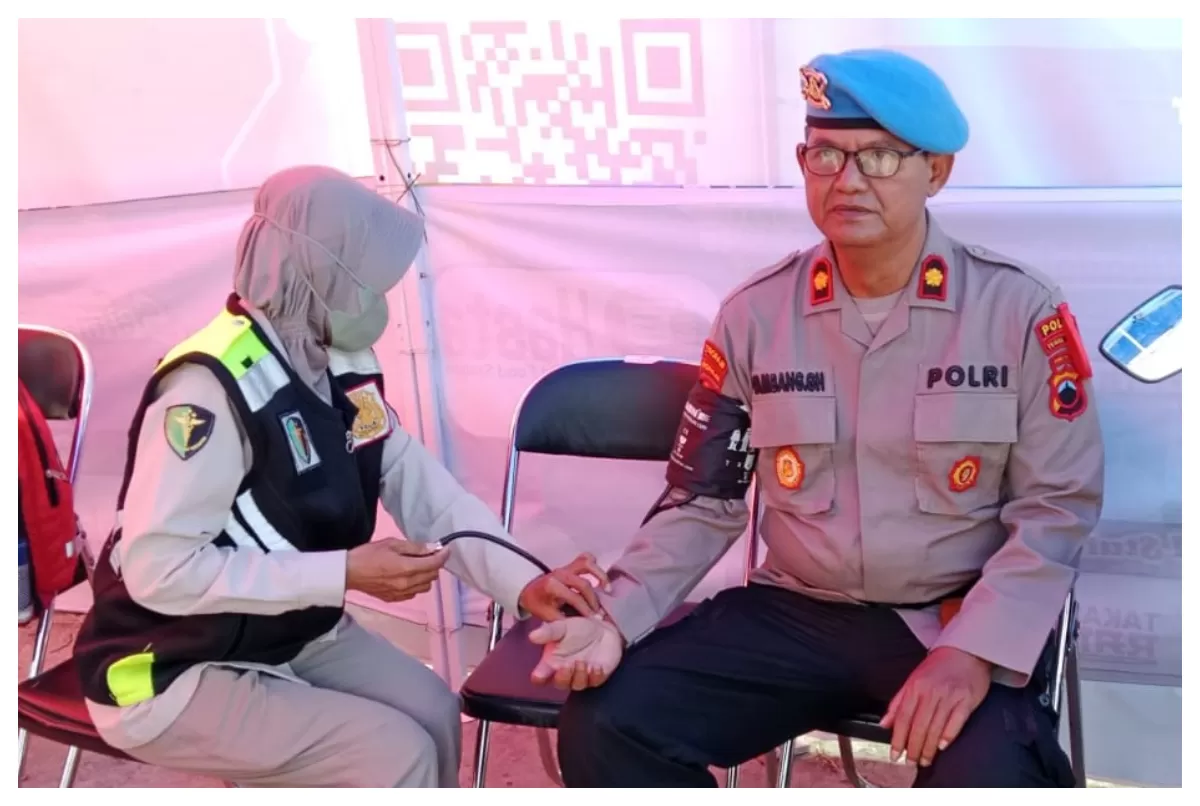 Suasana pos kesehatan pemudik Polres Tegal Kota (AGUS R)