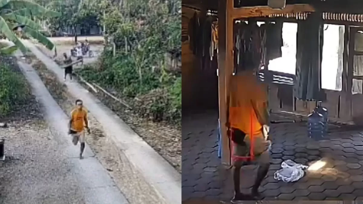Pria diduga ODGJ lakukan pembacokan di Grobogan, Jawa Tengah. (Instagram/dwiputrioktaviana31)