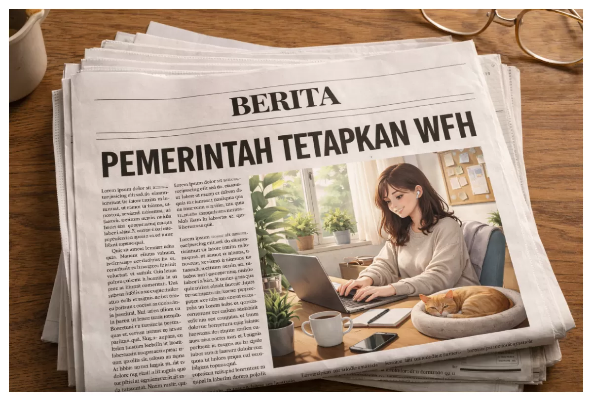 Ilustrasi WFH (AGUS R)