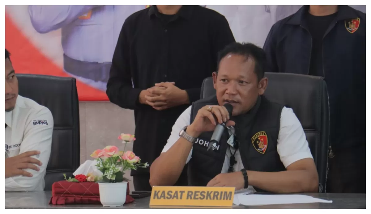 Kasatreskrim Polres Pemalang dalam sebuah konpress (AGUS R)
