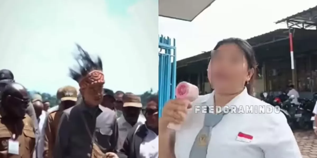 Menyoroti dugaan menu MBG di SMA Nabire, Papua Tengah berubah jadi mewah di momen kunjungan Wapres RI, Gibran Rakabuming Raka. (Instagram.com/@feedgramindo)