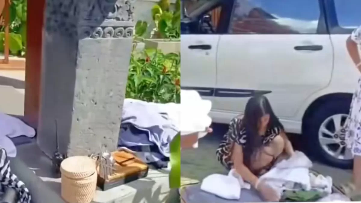 Viral rombongan turis India ketahuan mencuri sejumlah barang hotel di Ubud, Bali. (TikTok/infodenpasarterkini1)