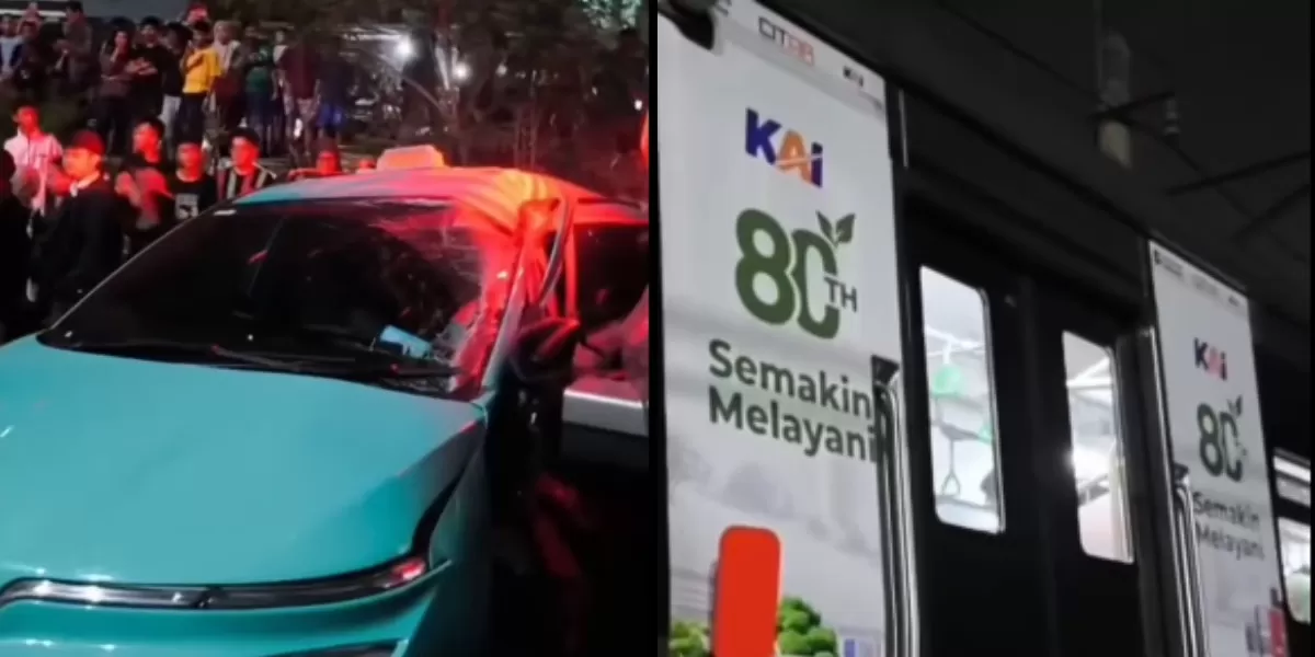 Menyoroti insiden kecelakaan beruntun yang dialami KRL vs Argo Bromo di Stasiun Bekasi Timur hingga melibatkan taksi Green SM. (Instagram.com/@undercover.id)