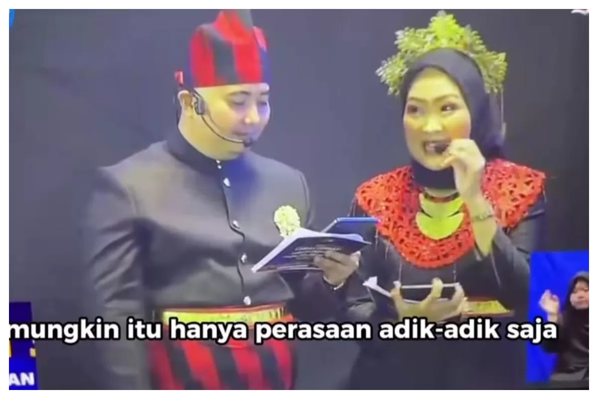 Respons MC LCC 4 Pilar MPR RI Kalbar yang tuai sorotan warganet. (Instagram/smansaptk_informasi)