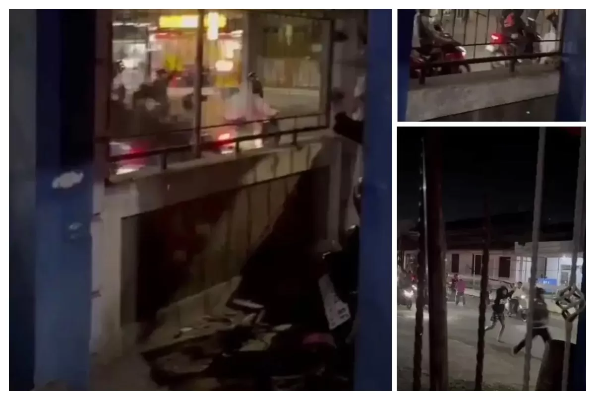 Rekaman CCTv Tawuran yang sempat diunggah warga melalaui medsos (AGUS R)