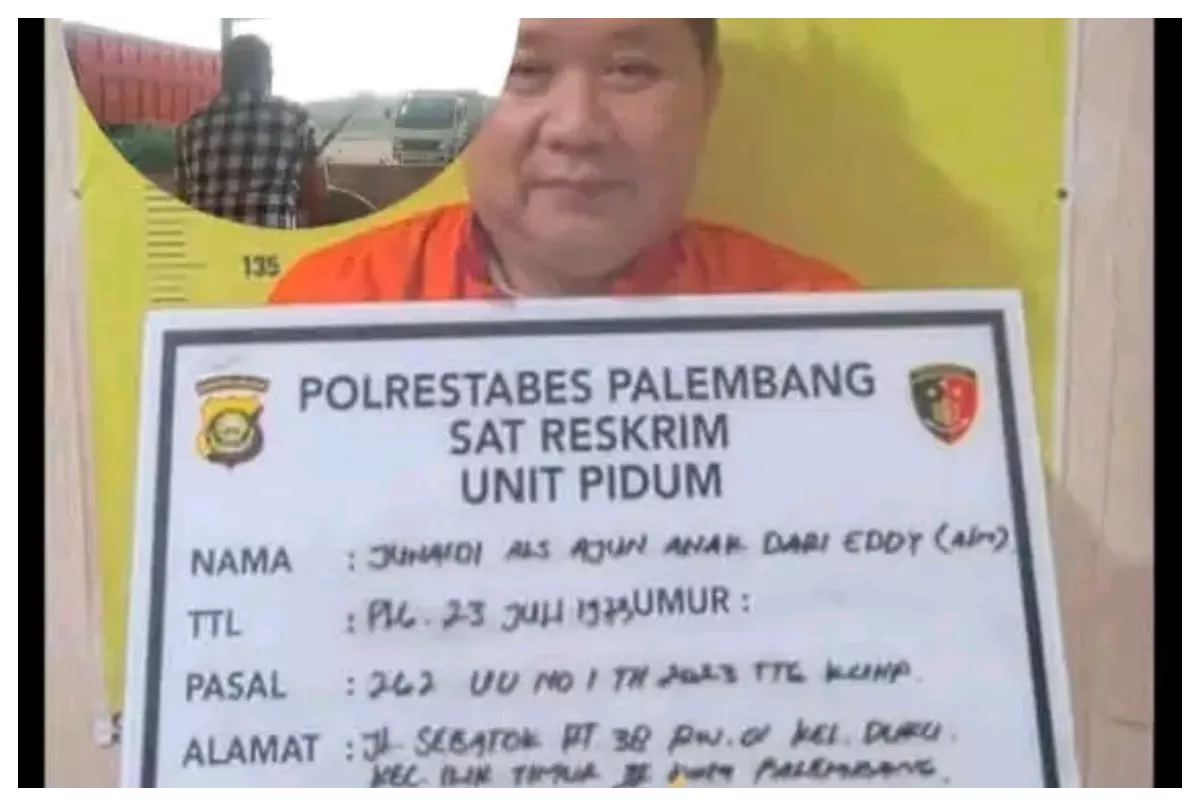 Tersangka pelaku penganiayaan yang viral di Palembang (prom/AGUS R)