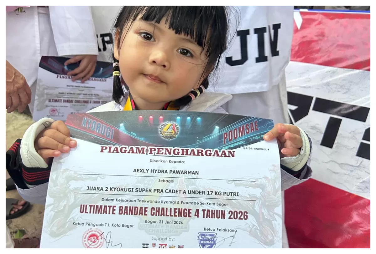 Atlet Cilik Usia 2 Tahun 10 Bulan Raih Juara 2 Kyorugi di Kejuaraan Taekwondo UNCHALL IV 2026