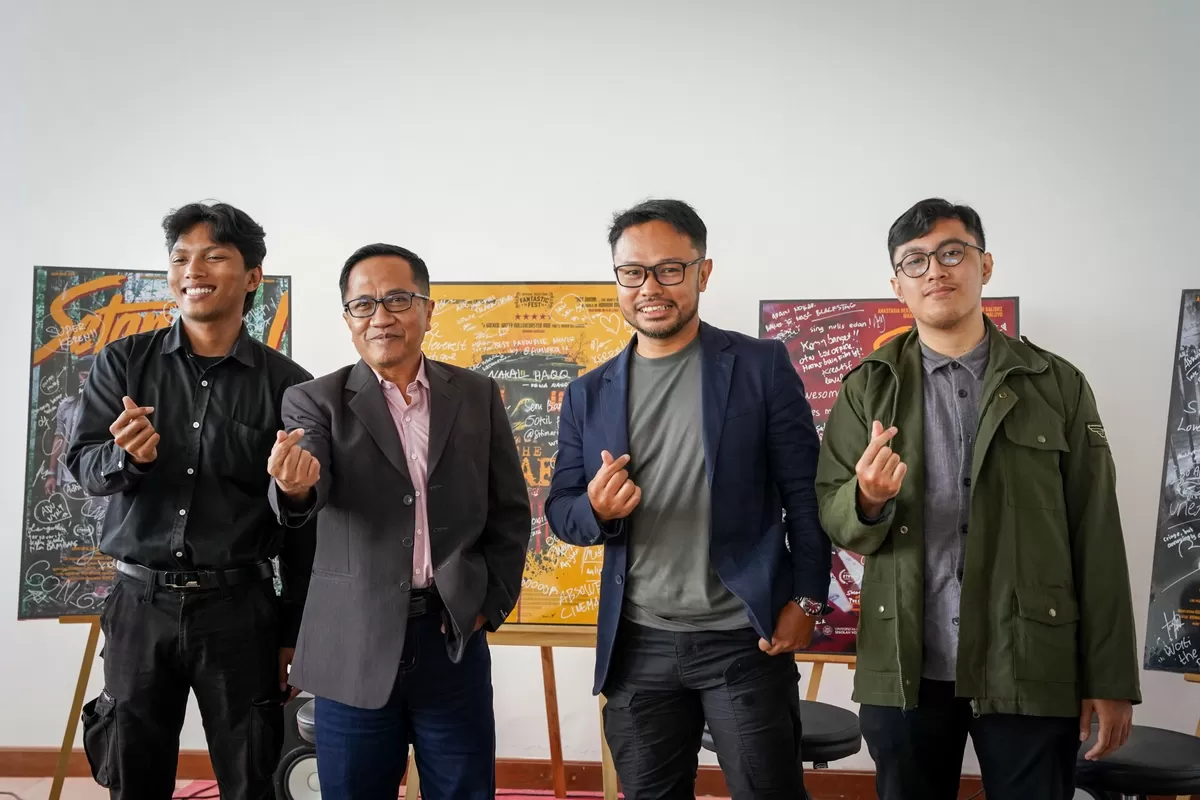 Creatif film horor Setan Alas! usai memberikan keterangan pers di Sekolah Vokasi UGM. (Ist)