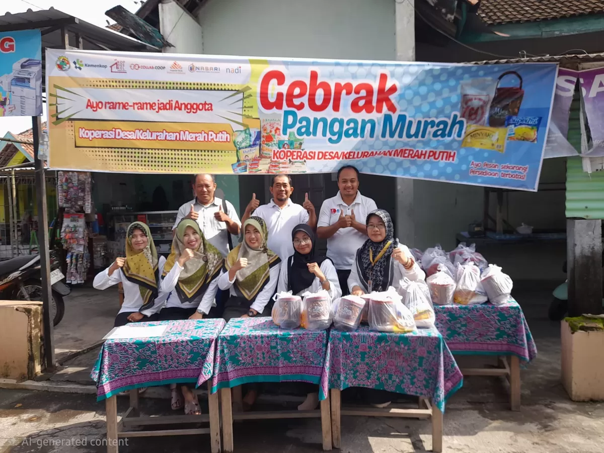 Sebanyak 1.050 paket sembako dijual dengan harga terjangkau dalam pasar murah yang dihelat KSP Nasari dan KDKMP untuk membantu masyarakat memenuhi kebutuhan pokok selama Ramadan. 