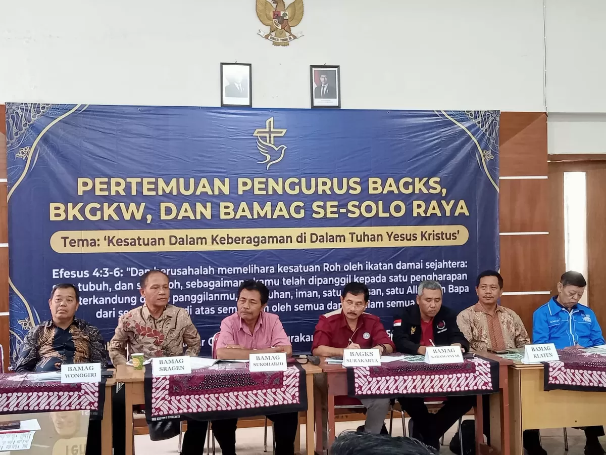 Pertemuan Badan Antar Gereja se-Solo Raya membentuk  Paguyuban Gereja-Gereja Solo Raya (PGSR), di Kantor BAGKS Solo, Rabu (25/3/26). (- Istimewa)