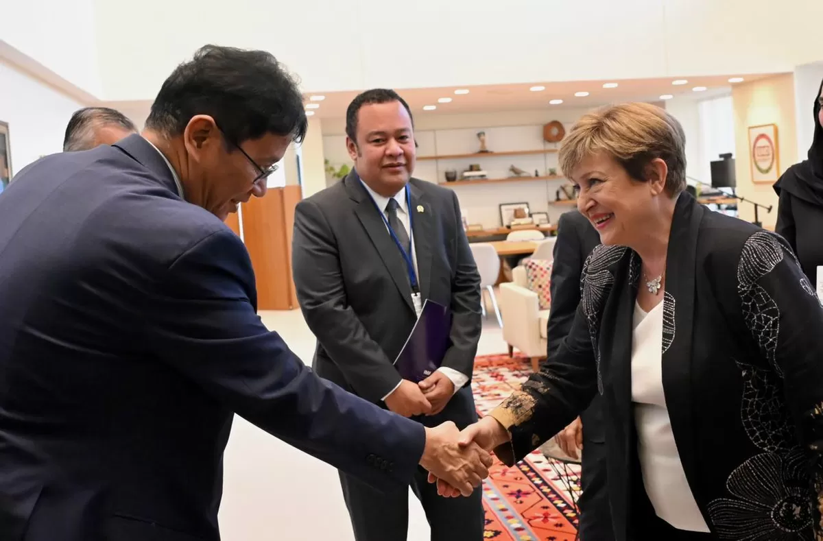 Menteri Keuangan Purbaya Yudi Sadewa bertemu dengan Managing Director IMF Kristalina Georgieva. dok. ist