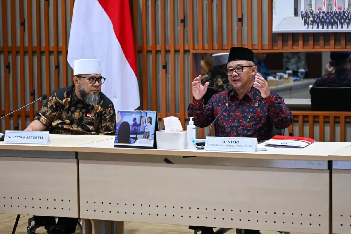 Gubernur Bengkulu, Helmi Hasan sambangi  Mendikdasmen , Abdul Mu'ti, di Kantor Kementerian Pendidikan Dasar dan Menengah, kawasan Senayan, Jakarta usulkan pendidikan prioritas.(Foto/Ist)