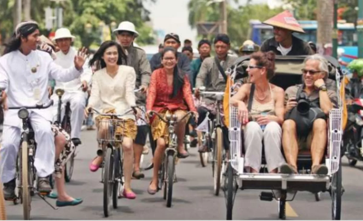 Ilustrasi wisatawan di Malioboro Jogja
