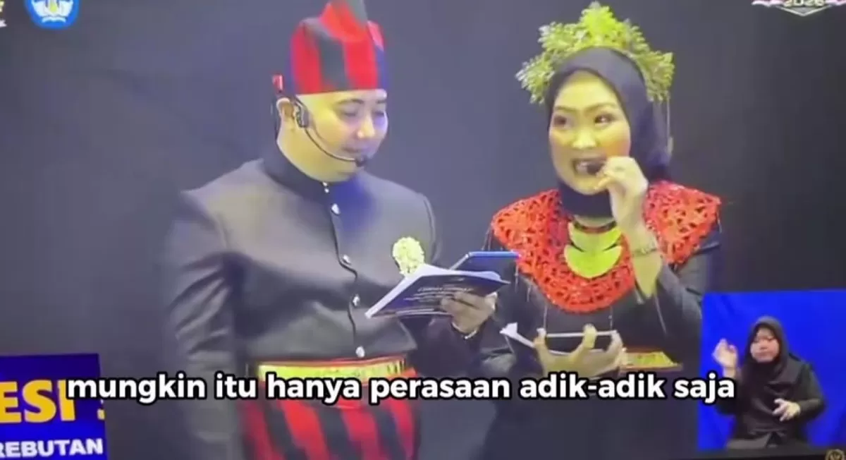 Respons MC LCC 4 Pilar MPR RI Kalbar yang tuai sorotan warganet. (Instagram/smansaptk_informasi)