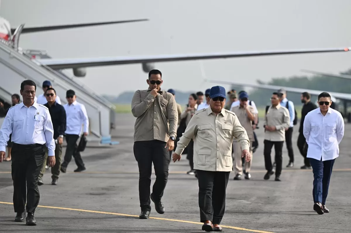 Presiden Prabowo Subianto tiba di Jawa Timur meresmikan SPPG, museum Marsinah dan panen raya nasional jagung.(Foto/Ist) 