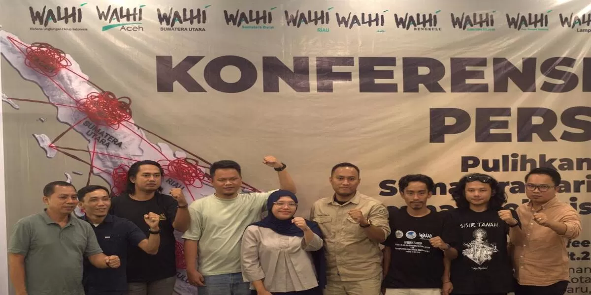Walhi se-Sumatera melaksanakan deklarasi Andalas untuk menyelamatkan Ekologi di wilayah Sumatera, berlangsung di Pekanbaru, Riau.(Foto/Walhi Bengkulu)