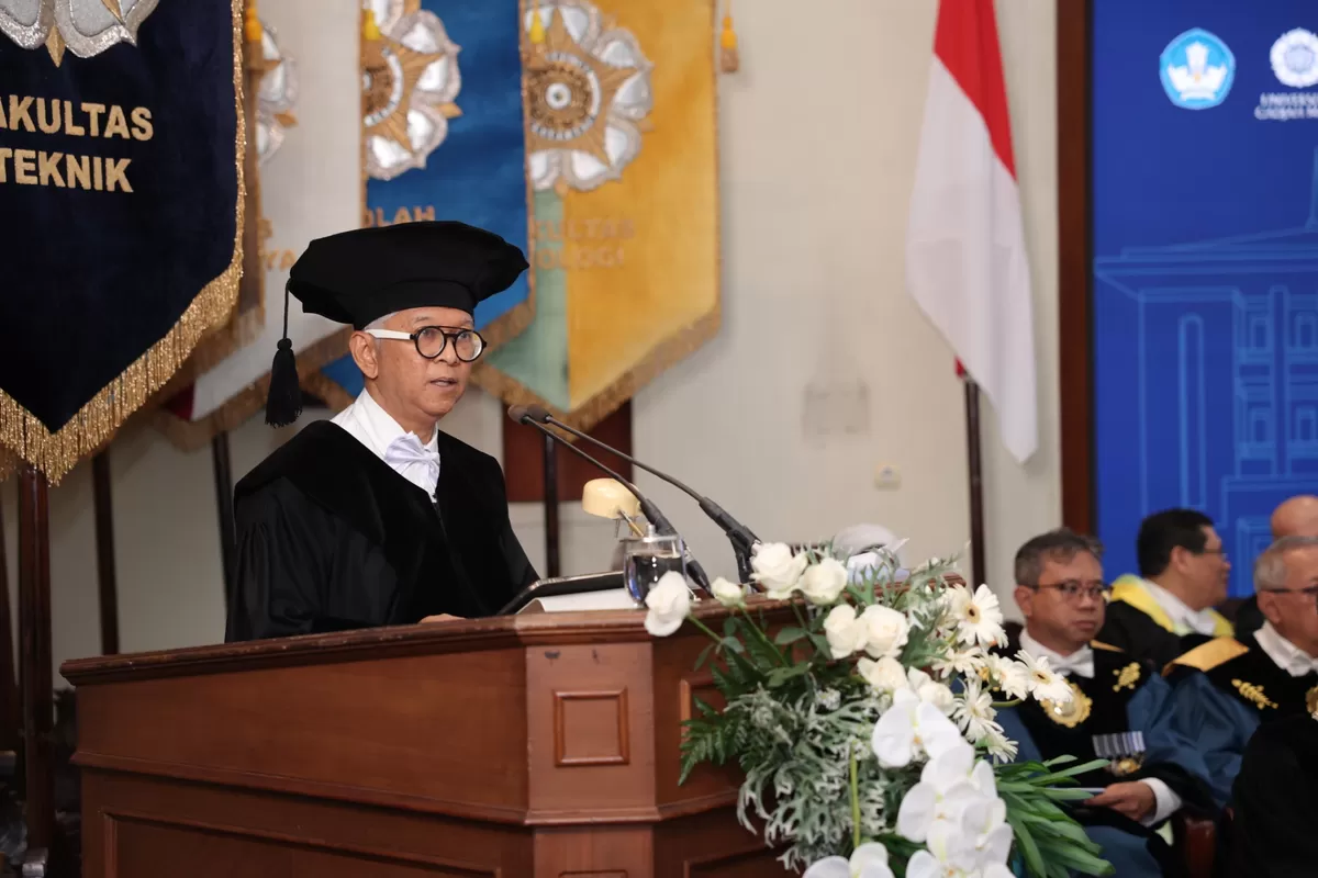 pidato pengukuhan Prof. Ir. Ikaputra, M.Eng., Ph.D., sebagai Guru Besar dalam Bidang Arsitektur Pusaka Perkotaan pada Fakultas Teknik Universitas Gadjah Mada dok.humas UGM