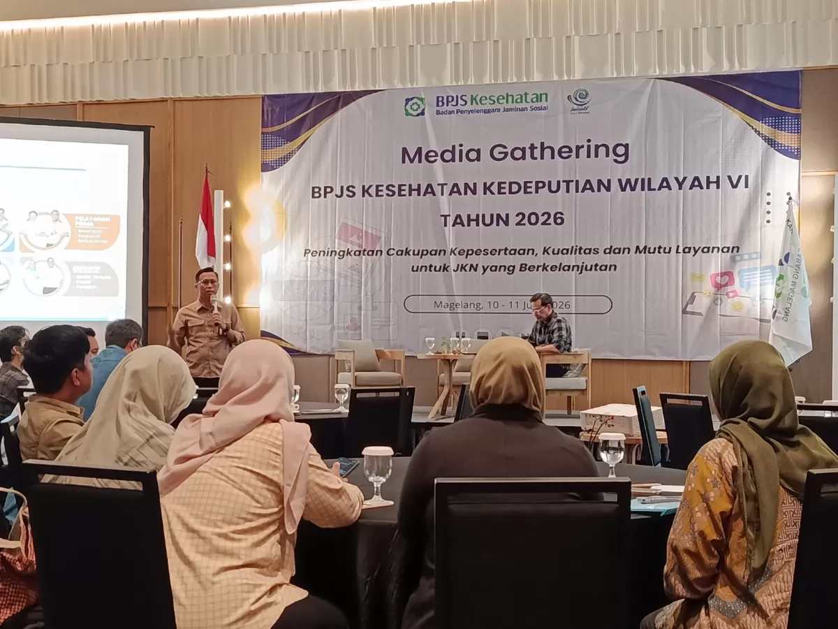 Deputi Direksi Wilayah VI BPJS Kesehatan, Rahmad Asri Ritonga, dalam media gathering BPJS Kesehatan Kedeputian Wilayah VI (SP/Stefy Thenu)