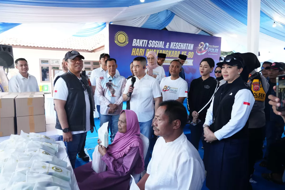 Sambut HUT Bhayangkara ke -80n Wapolri dab Akpol 90 gelar bakti sosial  dan pelayanan kesehatan. (Foto/Ist)