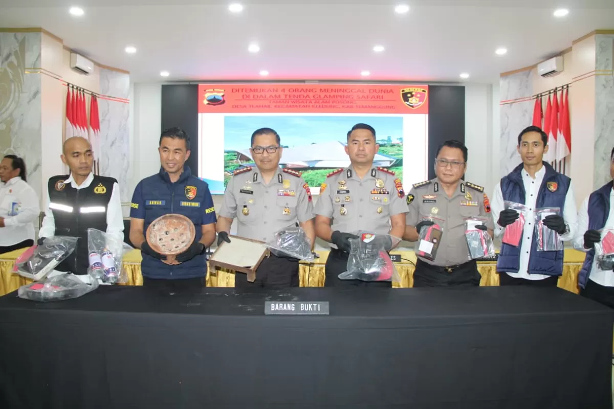 Polda Jateng pastikan empat korban di Glamping Posong Temanggung meninggal akibat keracunan karbon monoksida dari tungku.